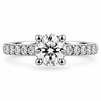 Round Diamond and Diamond Shoulders