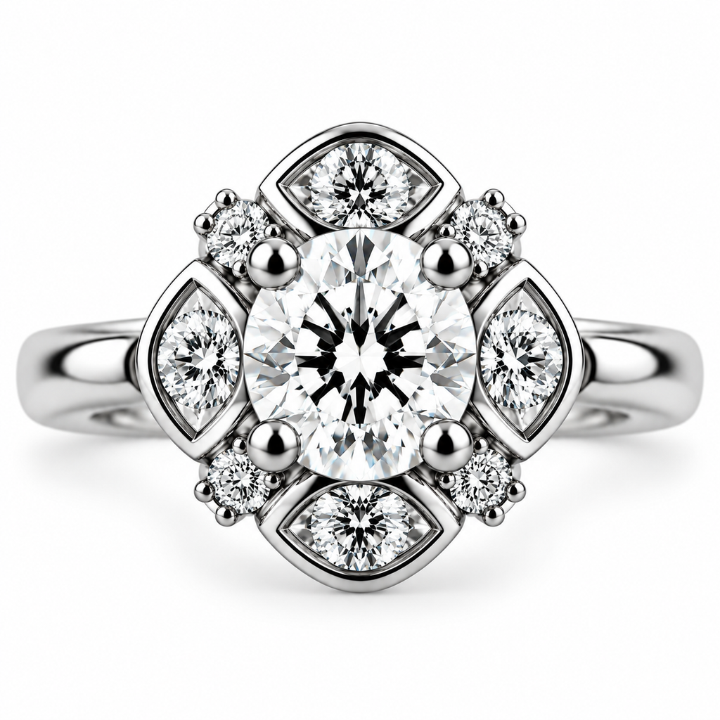 Vintage Cluster Diamond Ring