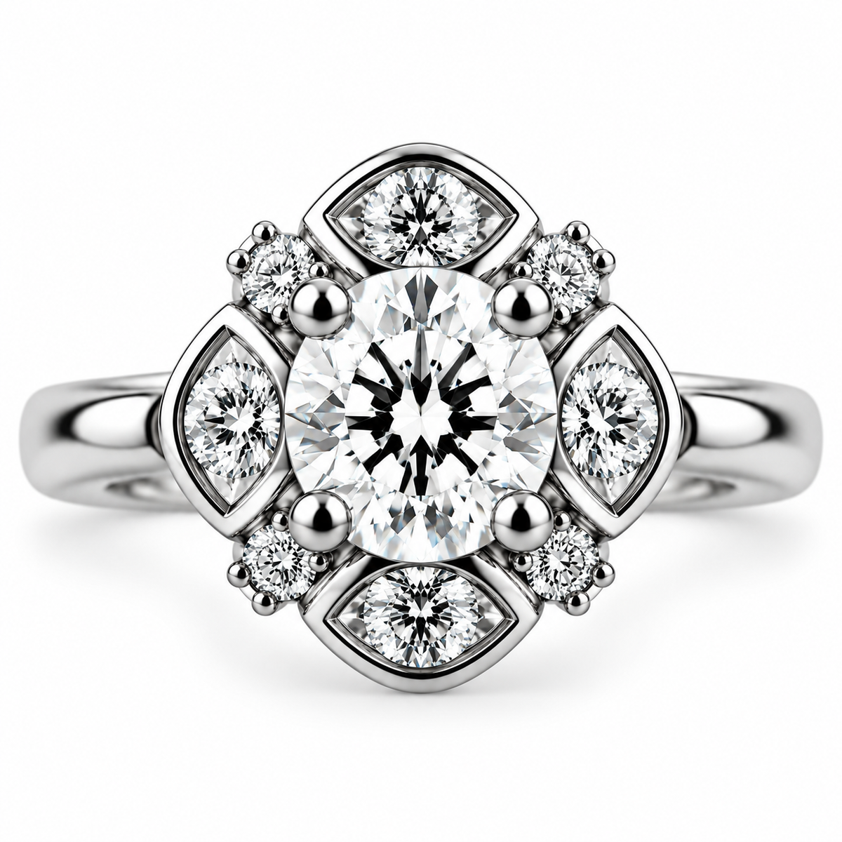 Vintage Cluster Diamond Ring