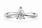 Pear Diamond Solitaire Ring