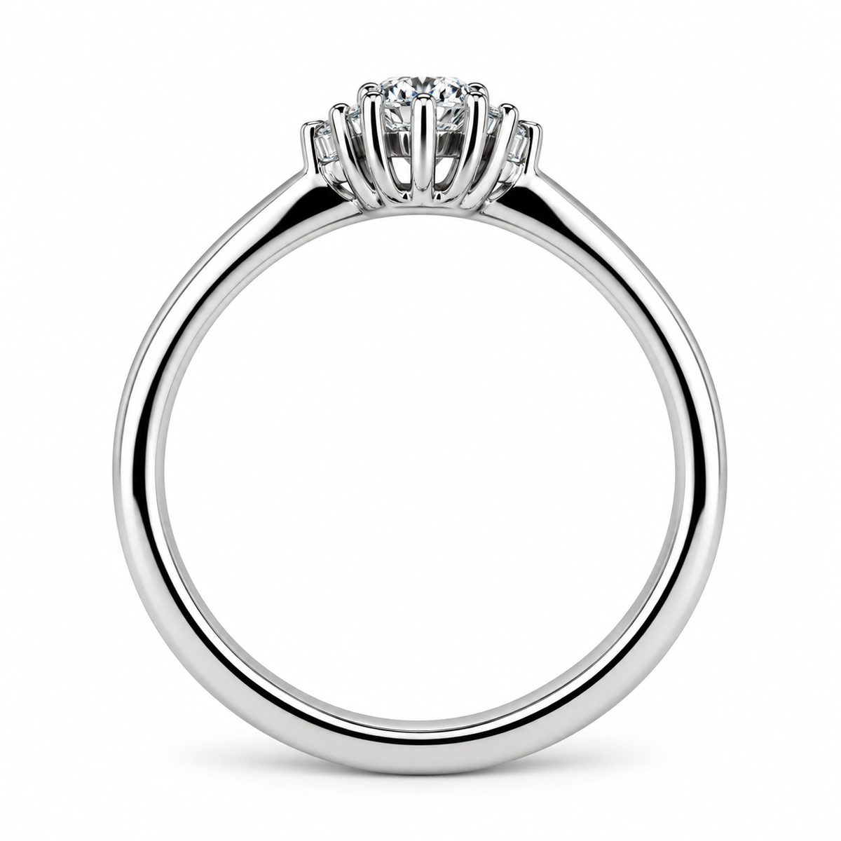 Mixed Cut Diamond Cluster Ring