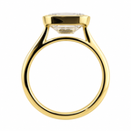 Lab Grown Bezel Set Emerald Solitaire Ring