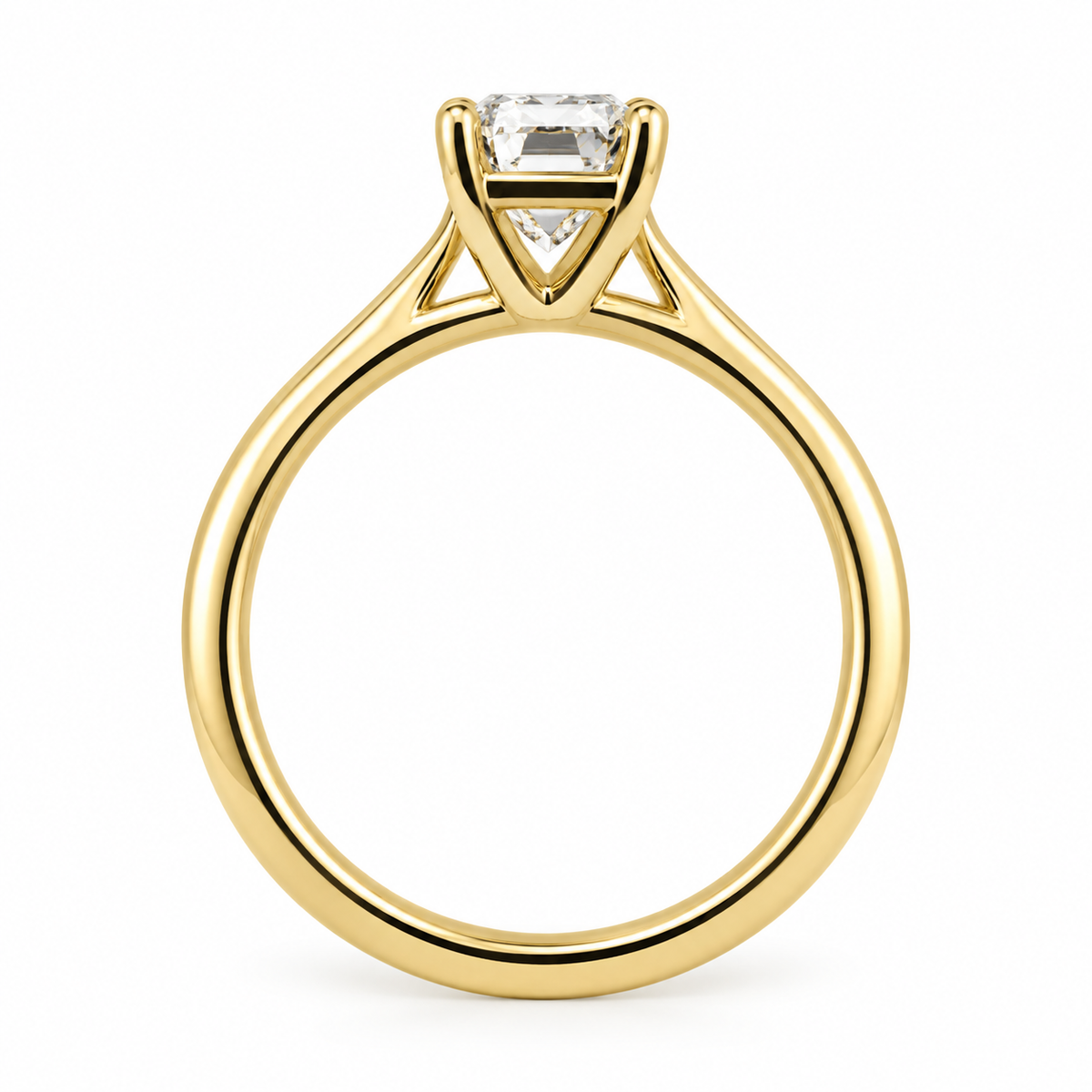 Lab Grown Emerald Solitaire Ring