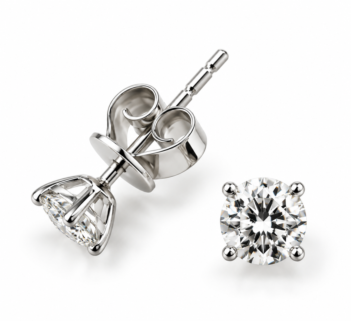 Lab Grown Round Diamond Studs
