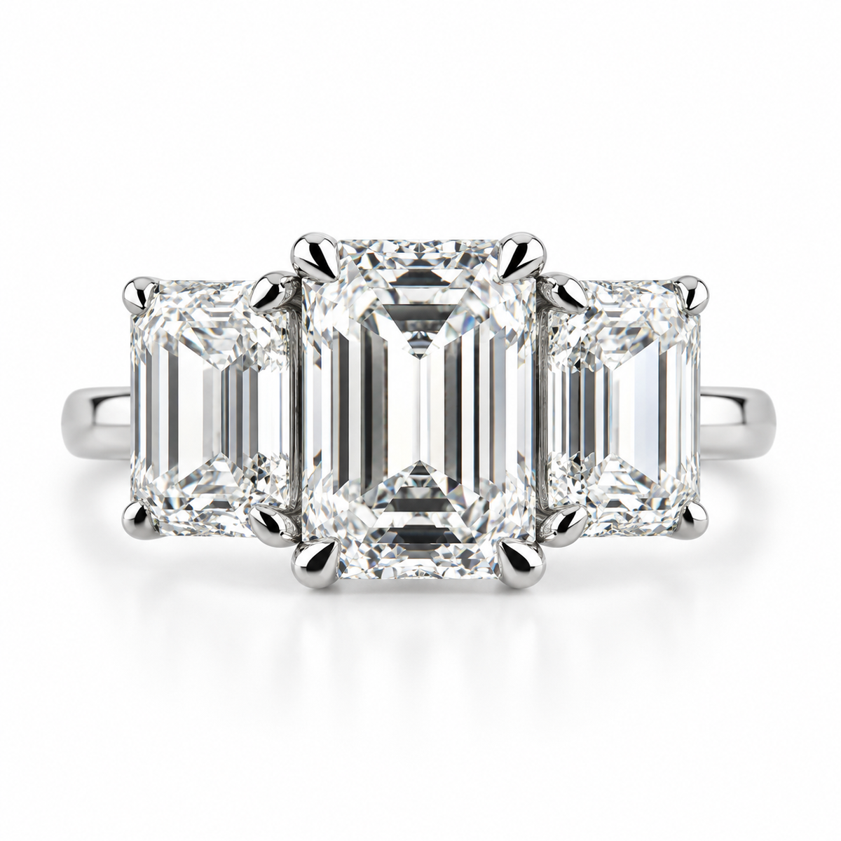 Lab Grown Diamond Emerald Trilogy