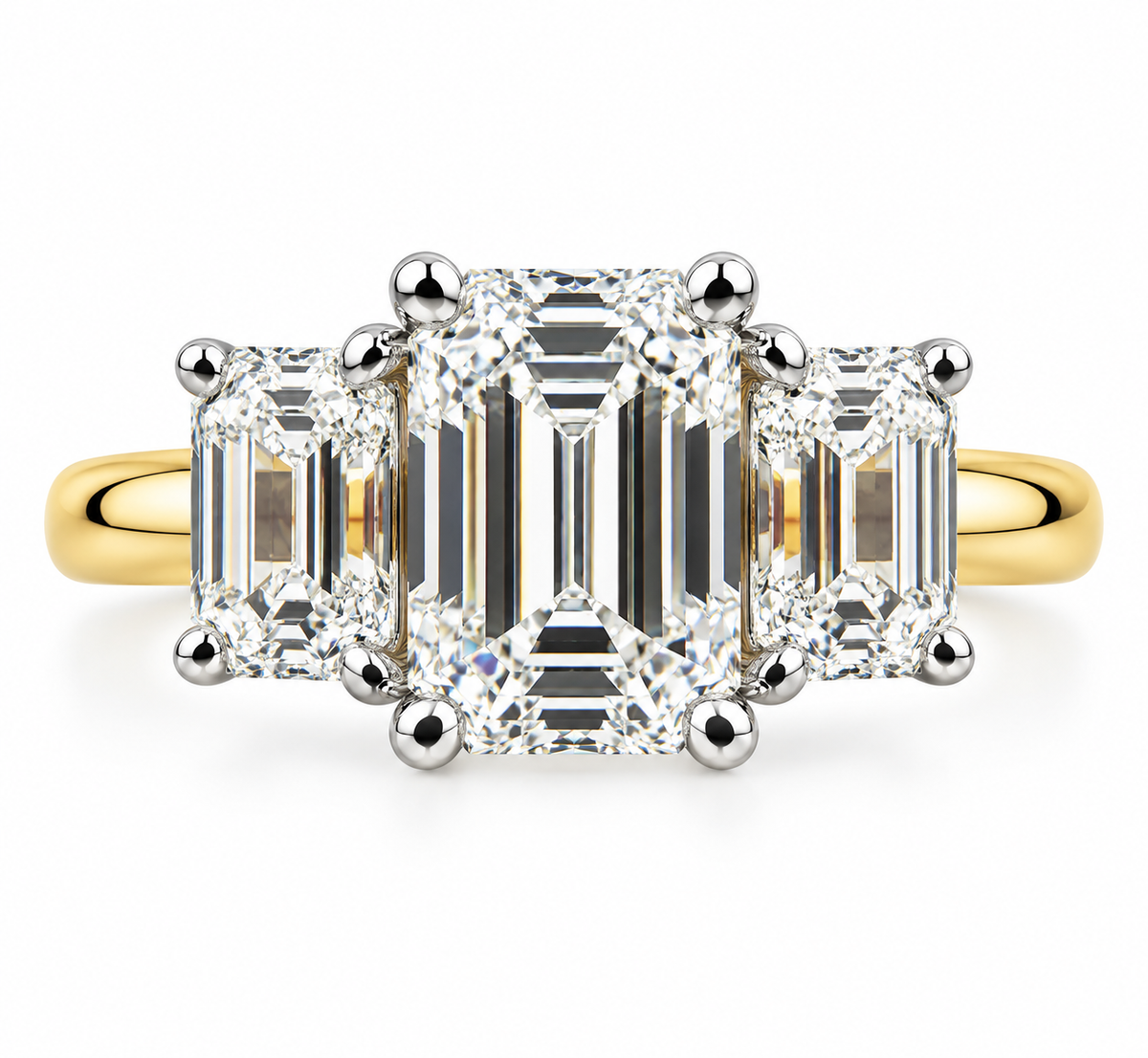 Lab Grown Emerald Diamond Trilogy