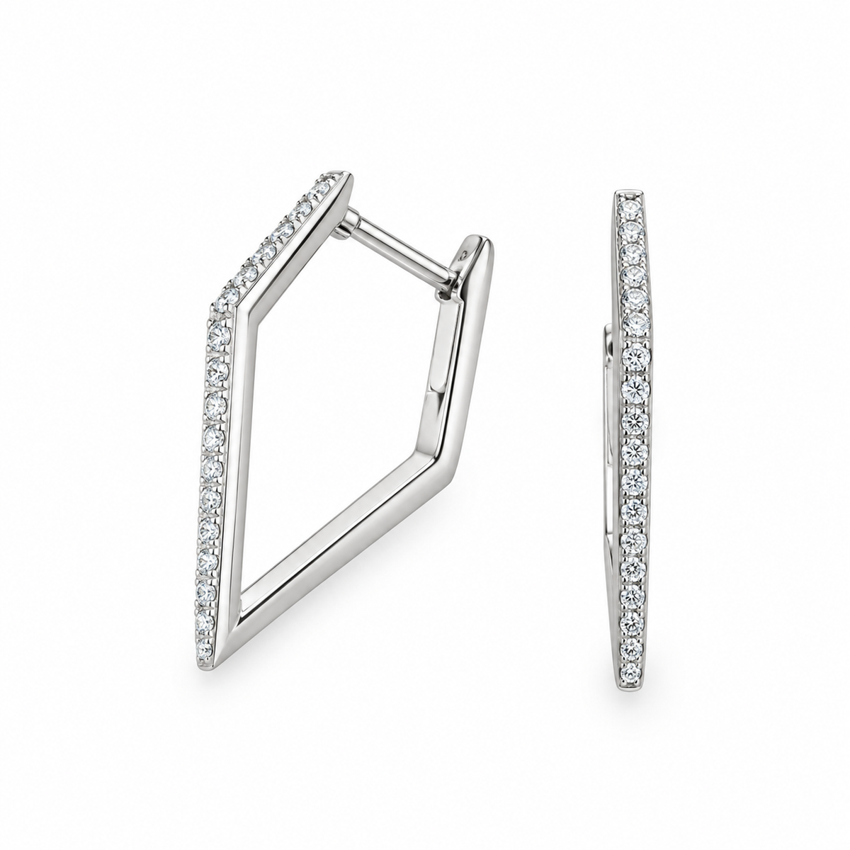 Diamond V-Shaped Earrings