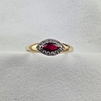 Marquise Ruby and Diamond Dress Ring