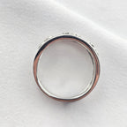 Four Row Diamond Bubble Ring