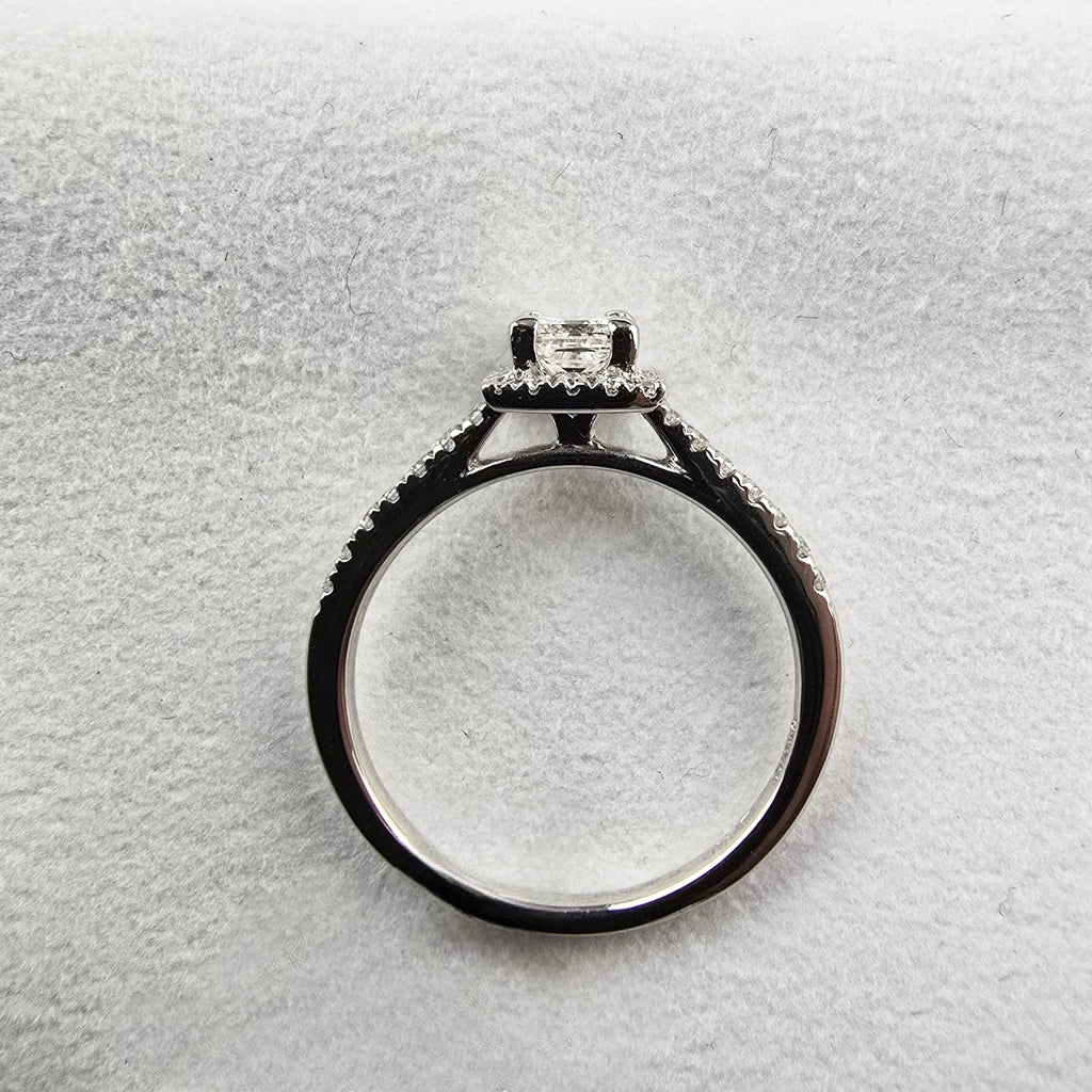 Princess Diamond Halo Ring