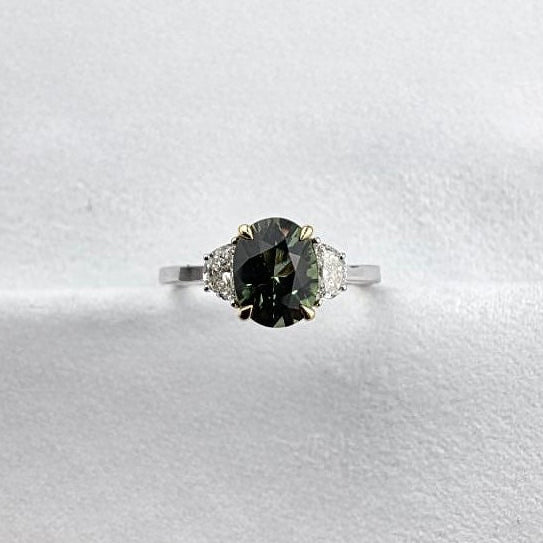Green Tourmaline and Diamond Trilogy