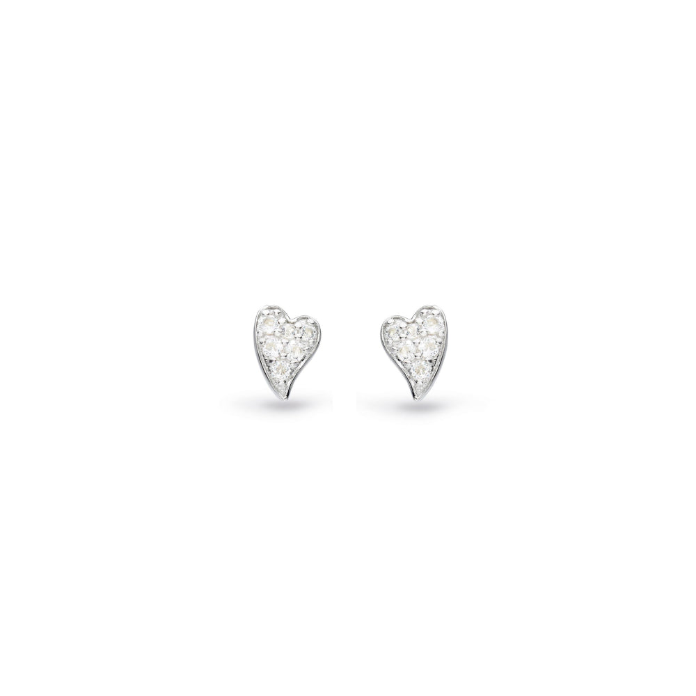 Desire Cherish Precious Pavé Heart Stud Earrings