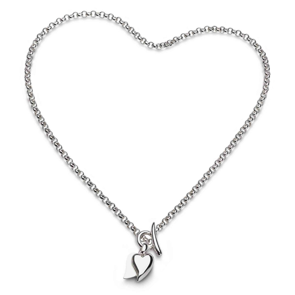 Desire Love Duet Heart T-Bar Necklace