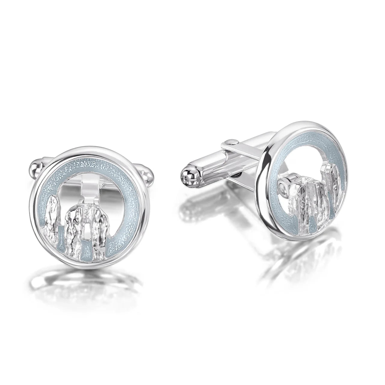 Orkney Spirit Cufflinks in Dew Enamel