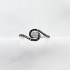 Black Diamond Swirl Ring