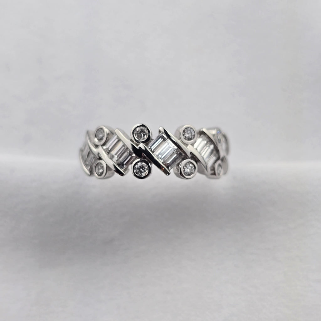 Bar Set Baguette Diamond Dress Ring