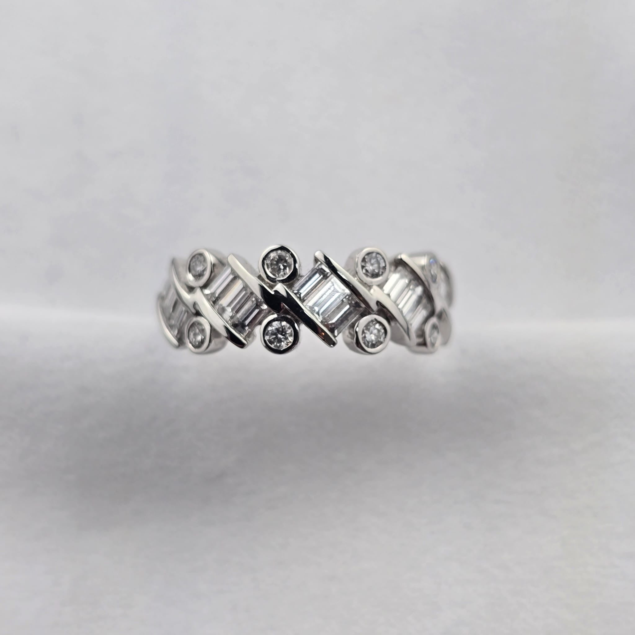 Bar Set Baguette Diamond Dress Ring