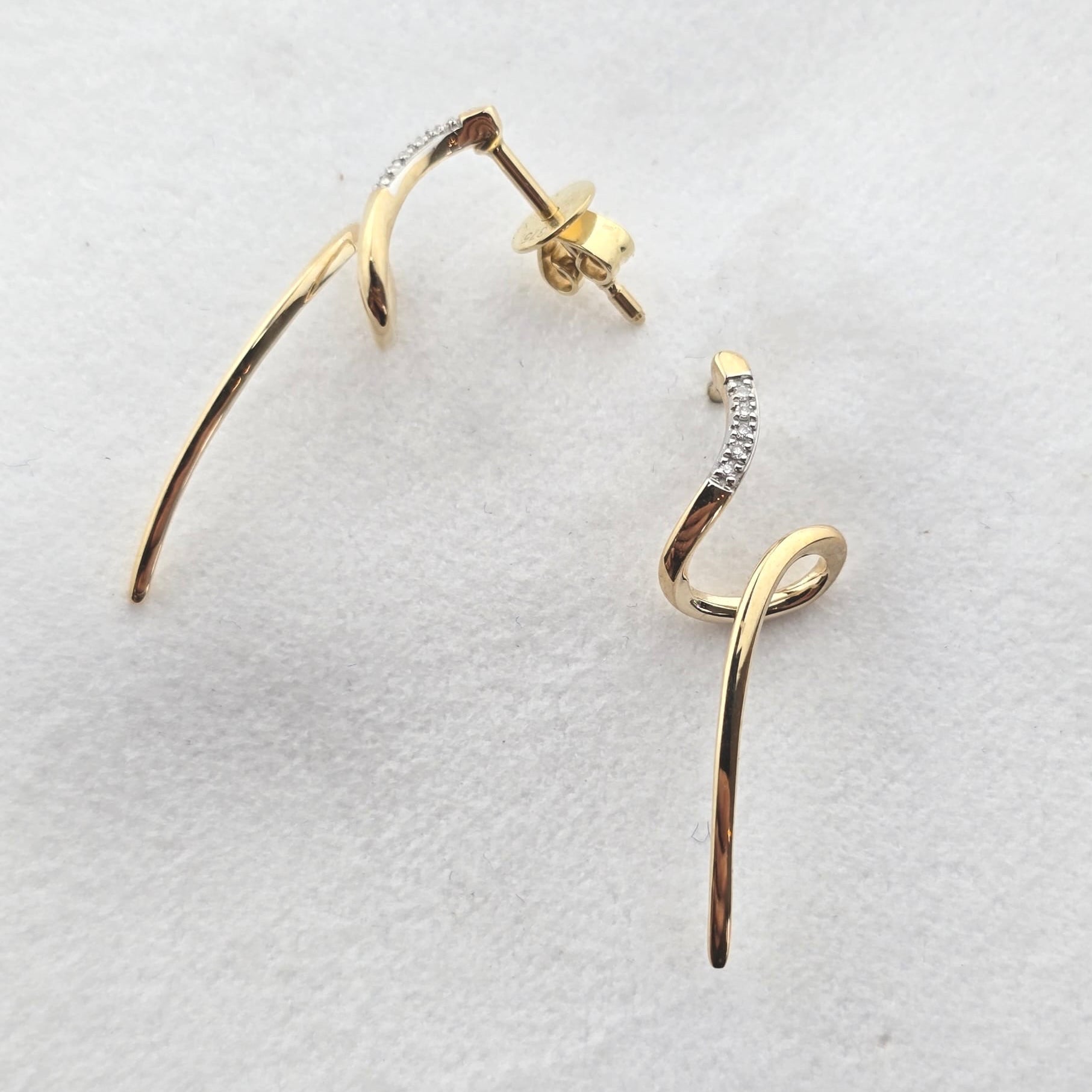 Diamond Spiral Earrings