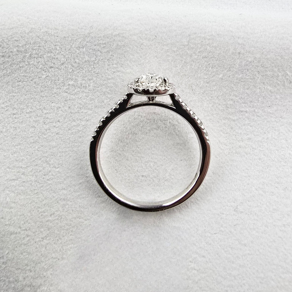 Pear Diamond Halo Ring