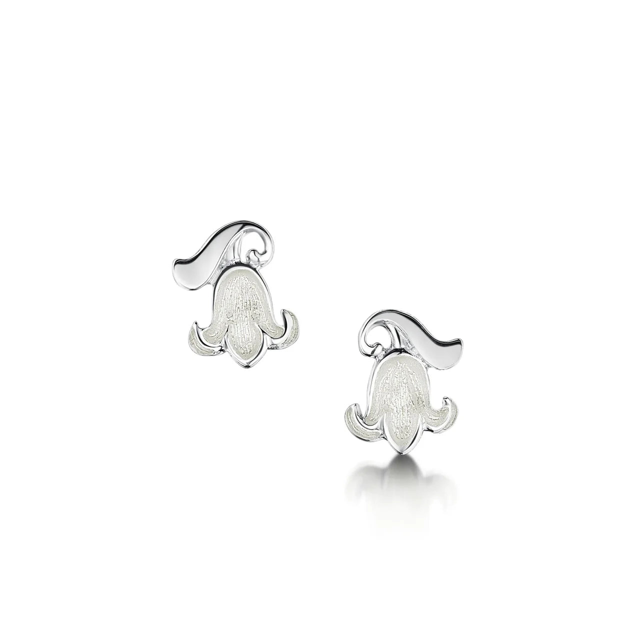Whitebell Small Stud Enamel Earrings