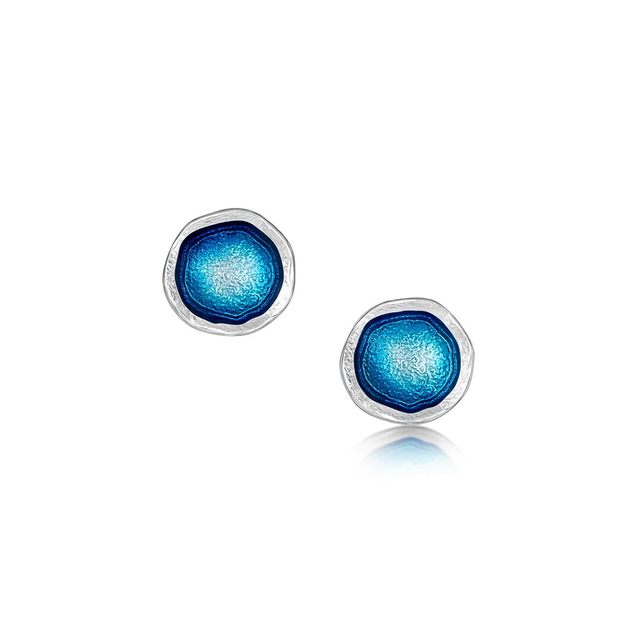 Lunar Bright Small Stud Earrings in Tropical Enamel