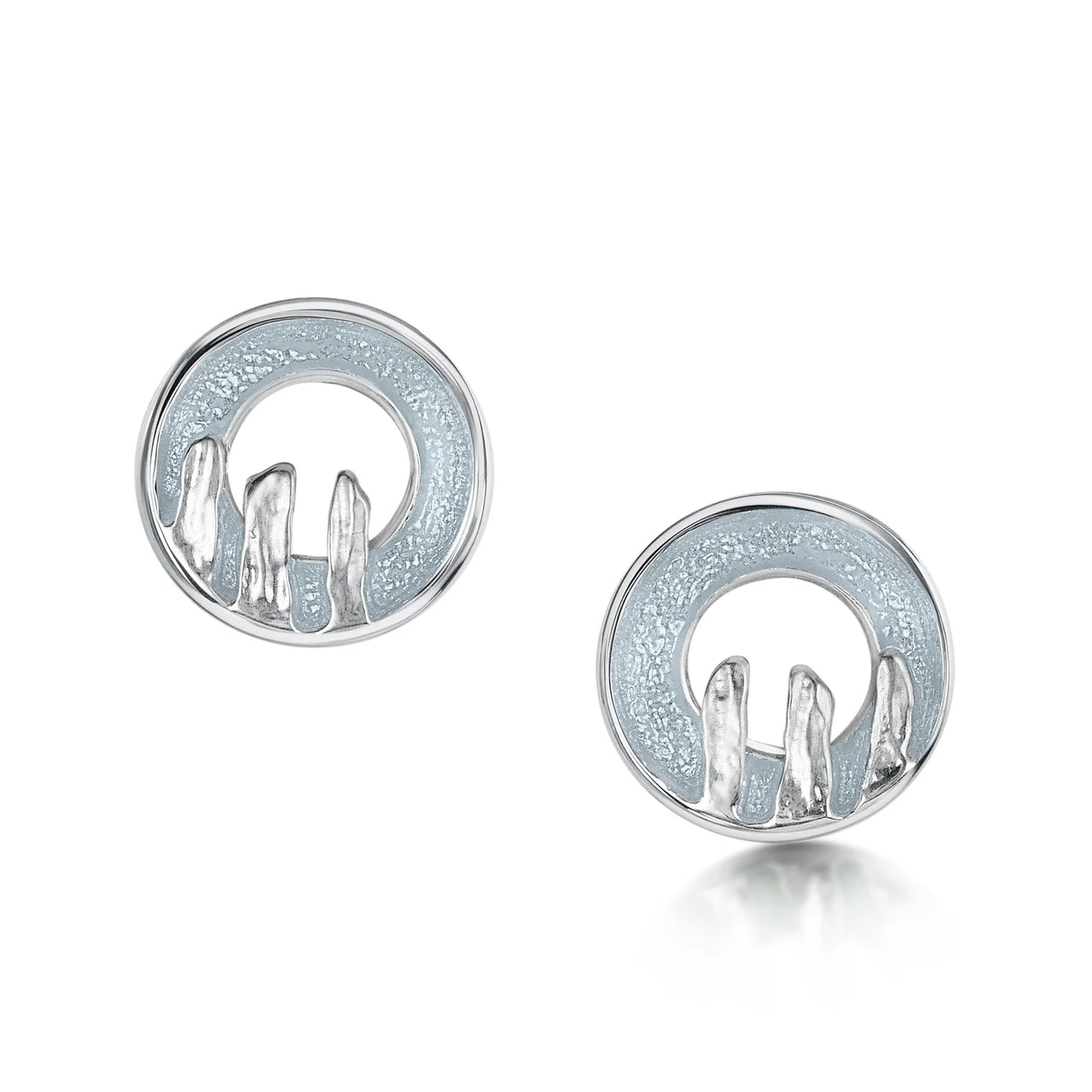 Orkney Spirit Stud Earrings in Dew Enamel
