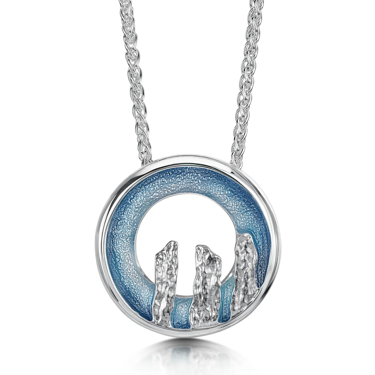 Orkney Spirit Pendant in Blue Grey Enamel