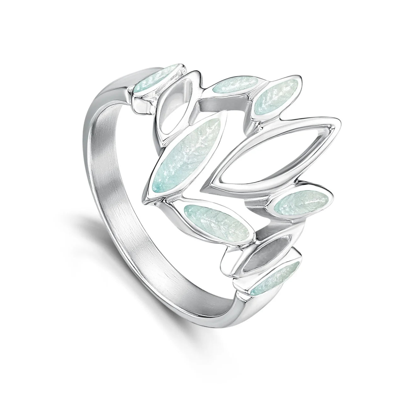 Seasons Sterling Ring in Winter Enamel