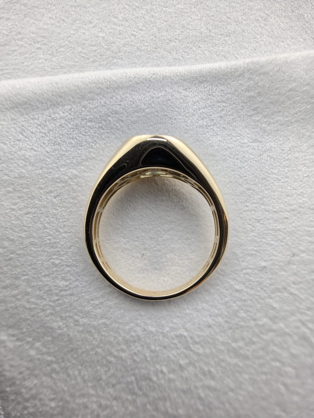 Oval Green Sapphire Reverse Taper Ring