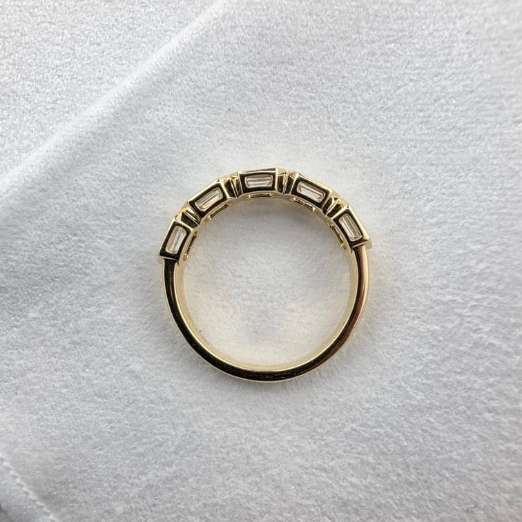 Emerald Diamond Five Stone Band