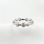 Two Row Open Diamond Bubble Ring