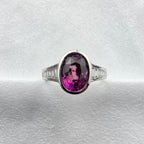 Madagascan Pink Sapphire and Diamond Shoulder Ring