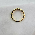 Wave Edge Ruby and Diamond Ring