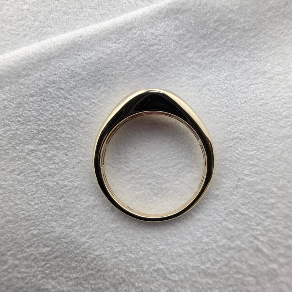 Oval Ruby Reverse Taper Ring