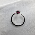 Pink Spinel and Diamond Open Twist Ring