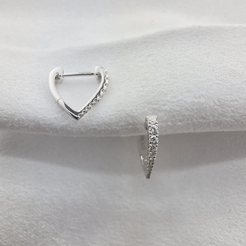 Diamond Set Shaped Hoops
