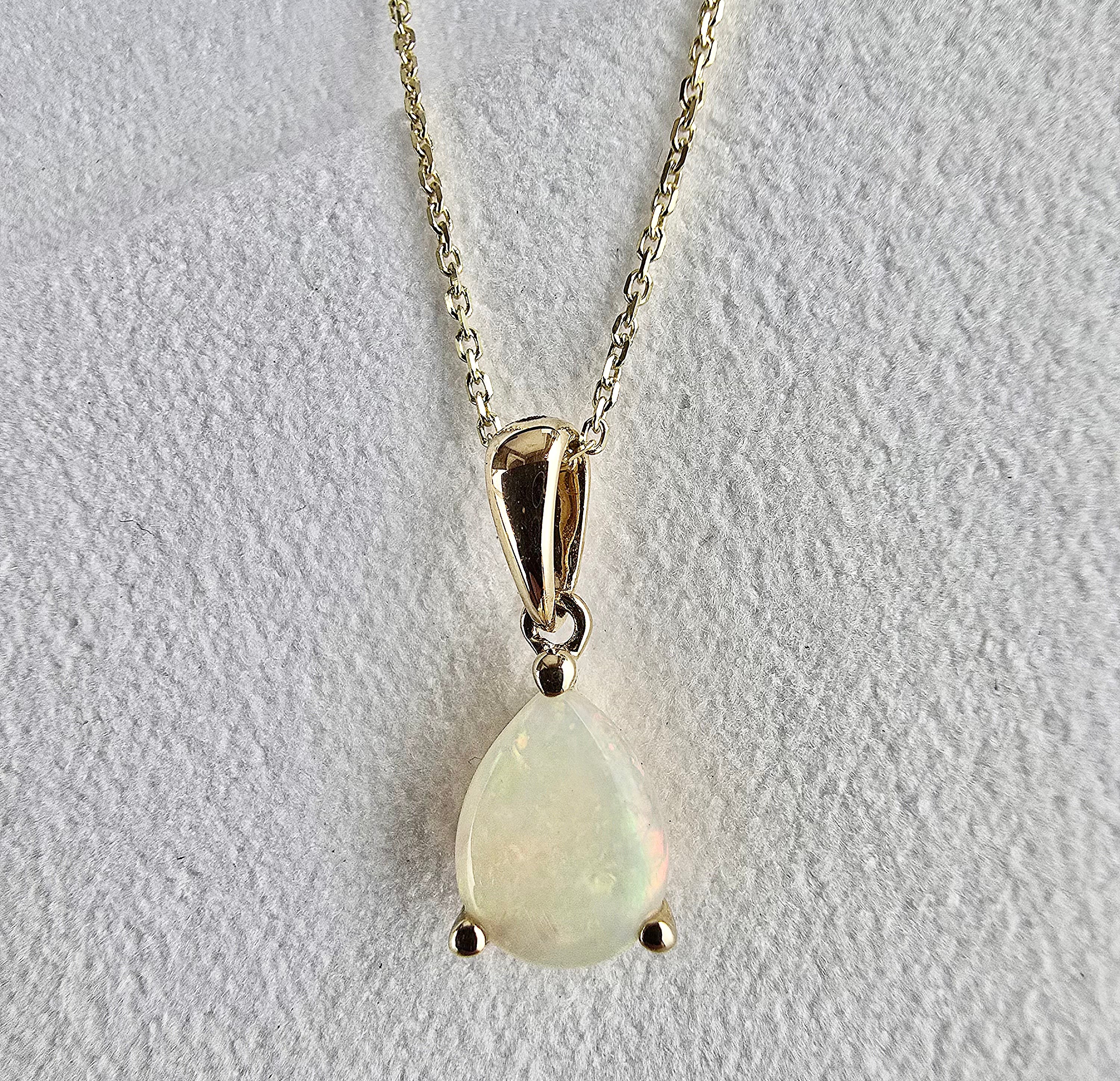 Pear Opal Claw Set Pendant
