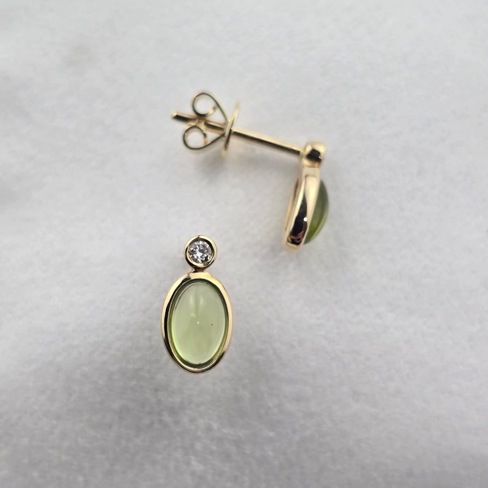 Oval Peridot Earrings