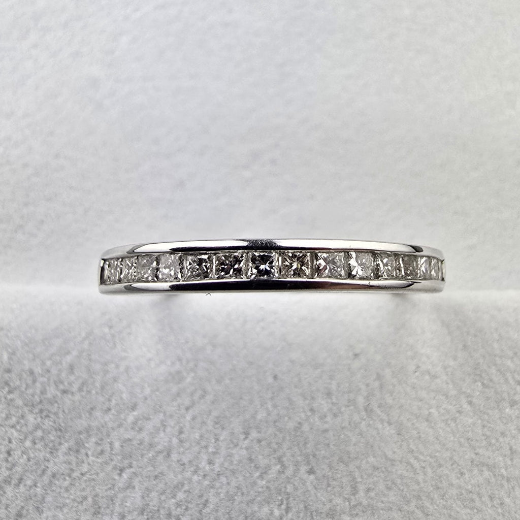 Princess Cut Channel Set Band