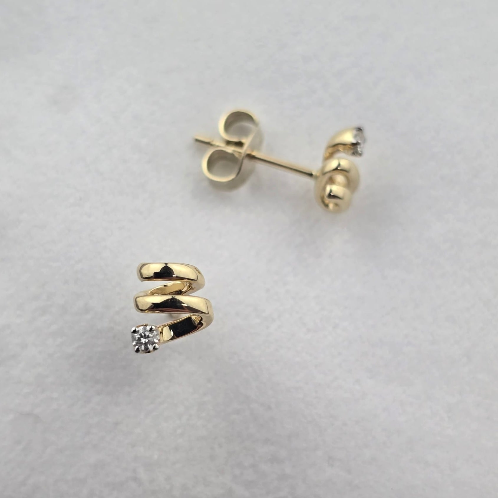 Diamond Swirl Studs