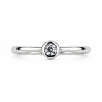 Solitaire Diamond Rubover Ring