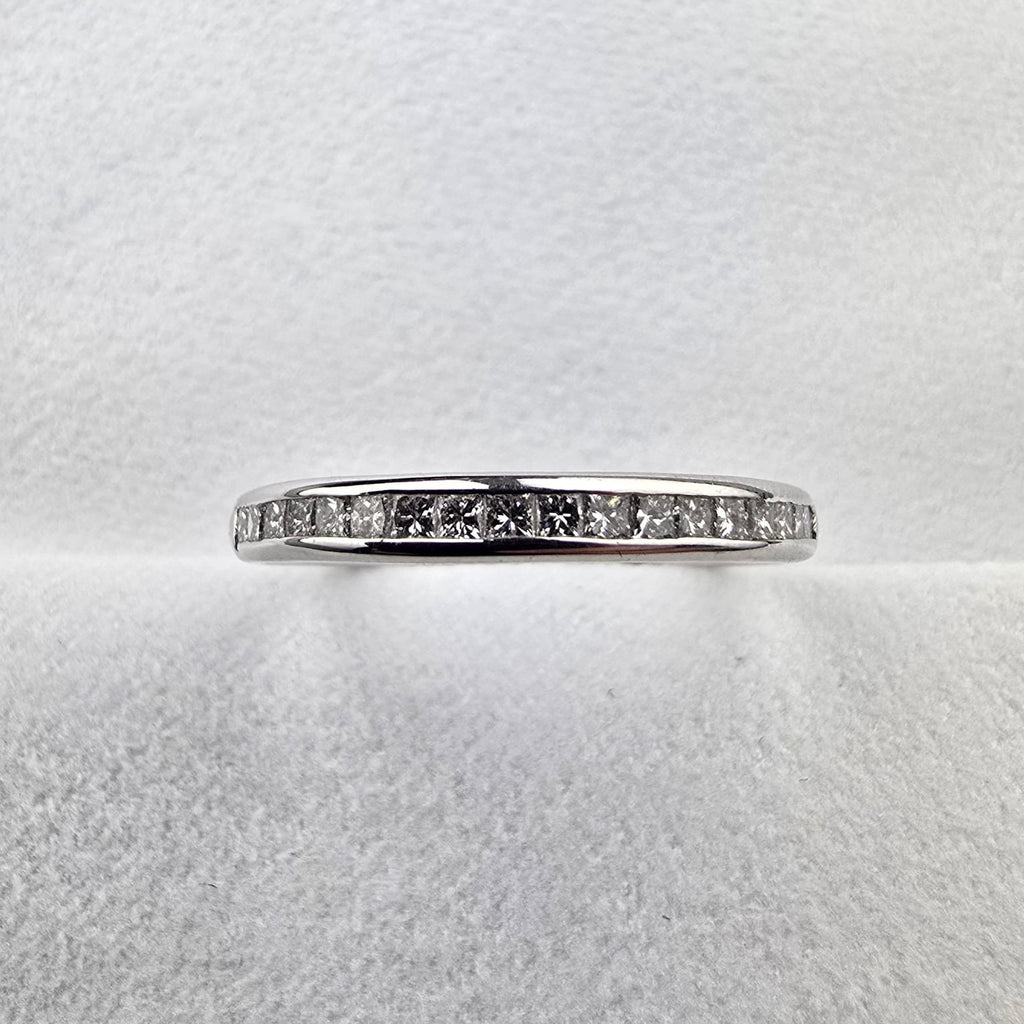 Princess Cut Channel Set Band