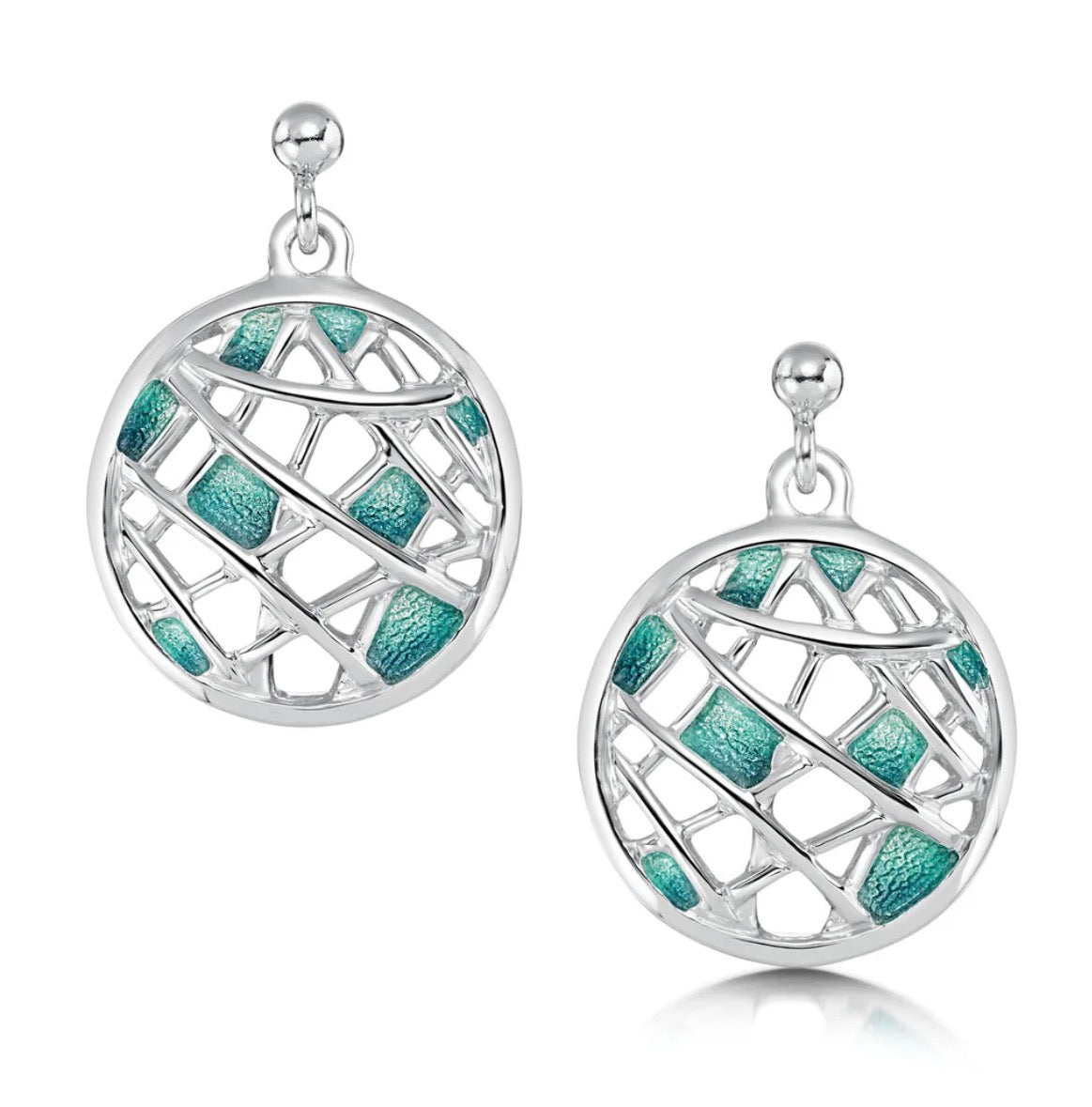 Creel Drop Earrings in Storm Enamel