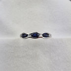Wave Channel Set Sapphire Ring