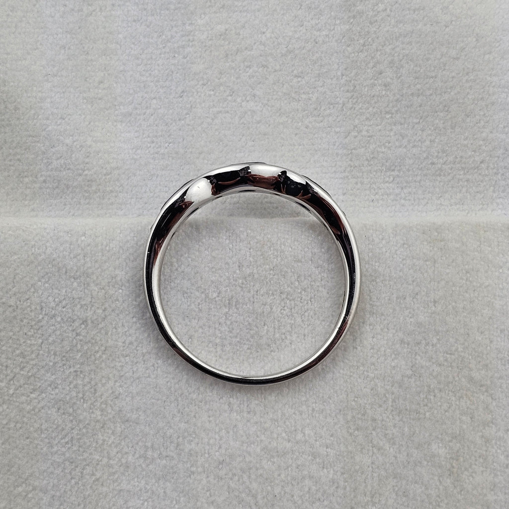 Wave Channel Set Sapphire Ring