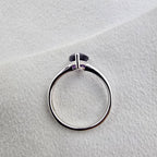 Pear Cut Amethyst Solitaire Ring