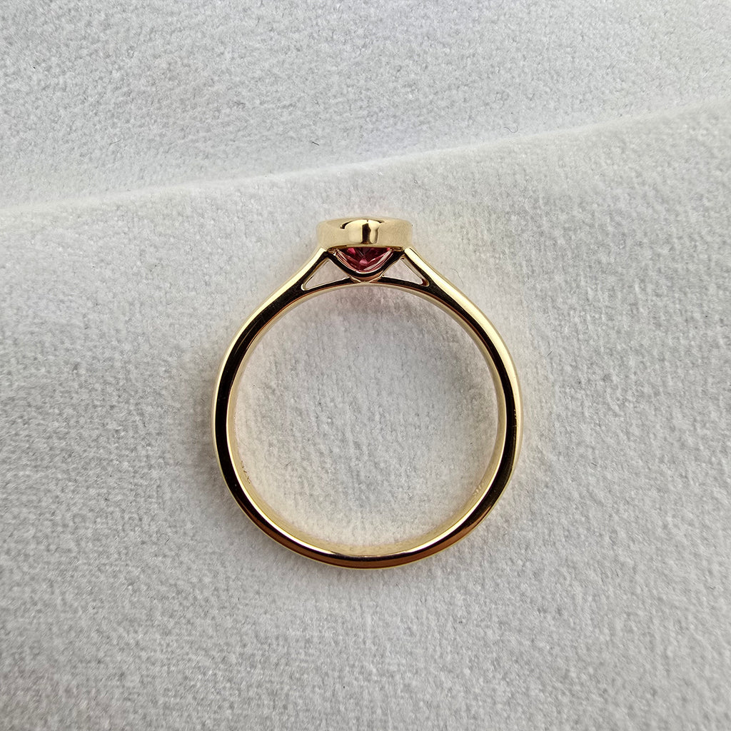 Pink Tourmaline Solitaire Ring