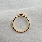 Pink Tourmaline Solitaire Ring