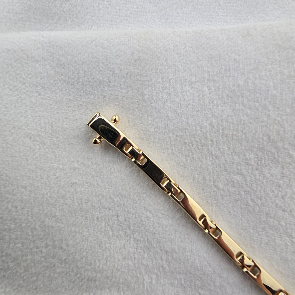 Emerald and Diamond Channel Set Link Bracelet