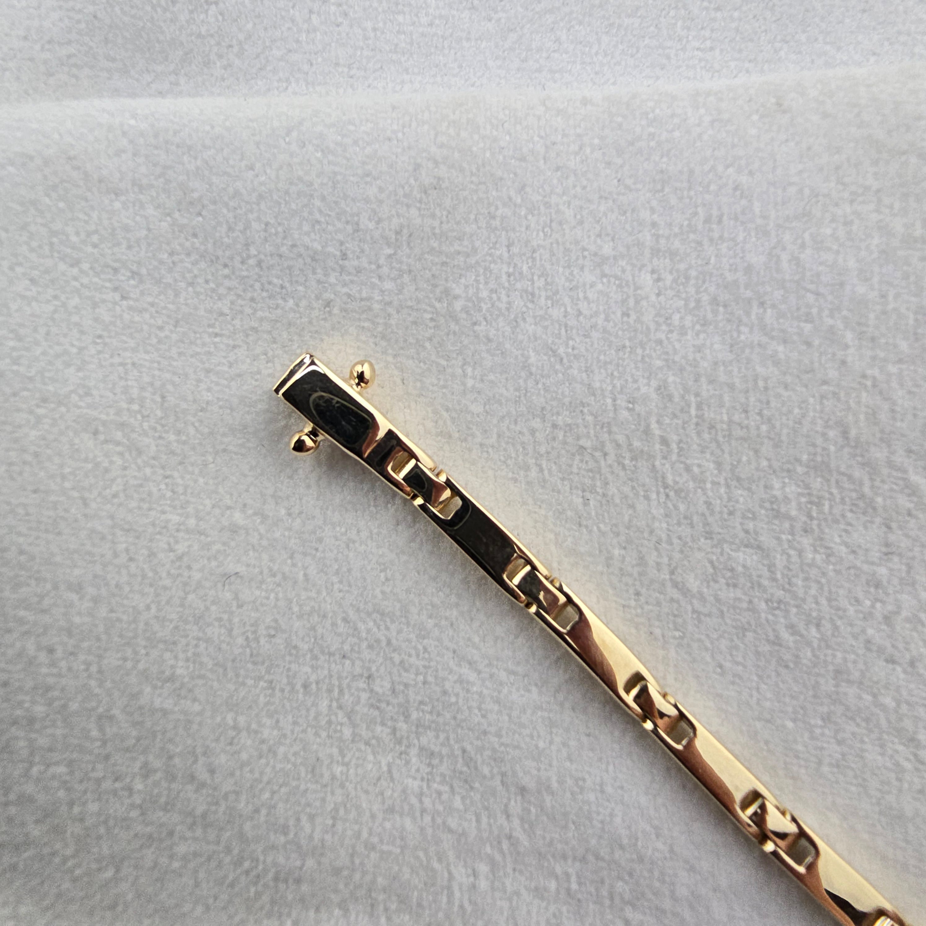 Emerald and Diamond Channel Set Link Bracelet